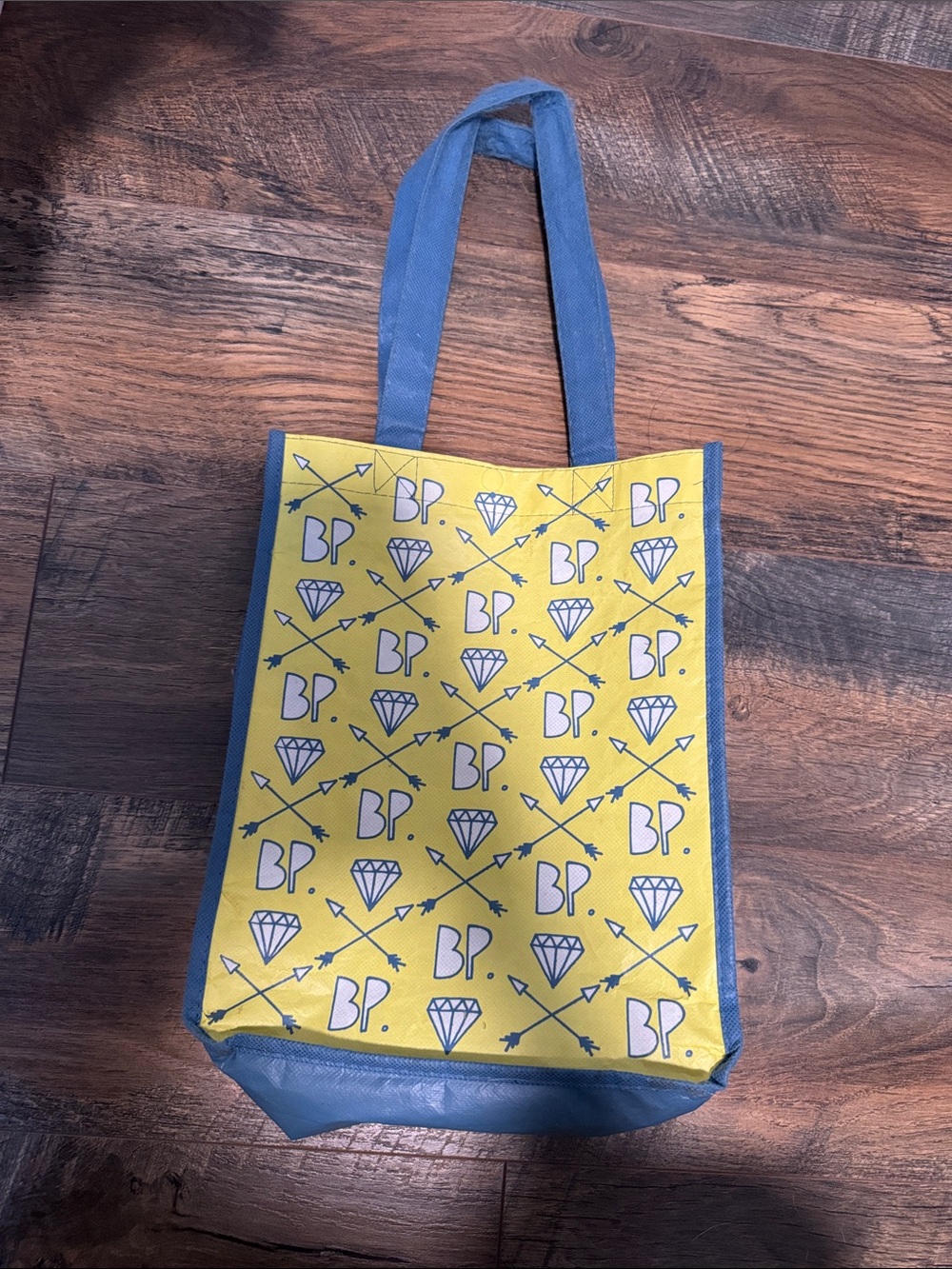 Bumble & bumble bp Yellow & Blue Patterned Tote Bag